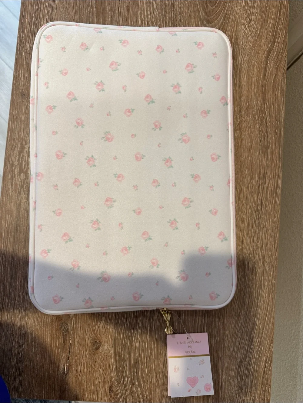 Loveshackfancy x target Blooming heirloom laptop sleeve strawberry macaroon